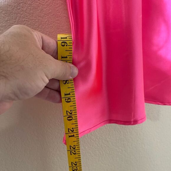 Y2K You Babes Sleek Pink Satin Camisole Top - Picture 7 of 7